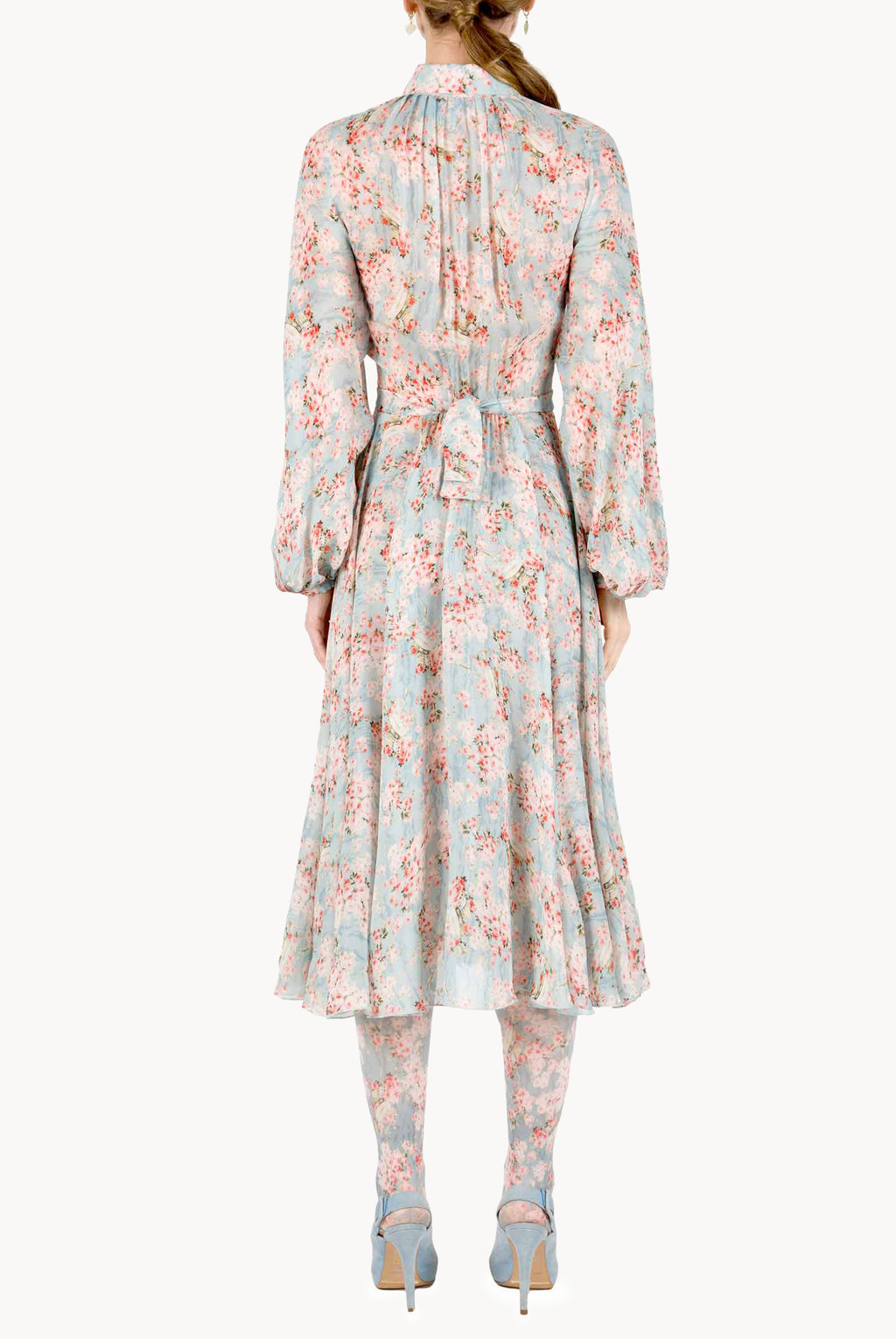 Carlamaria Georgette Circle Of Roses Dress