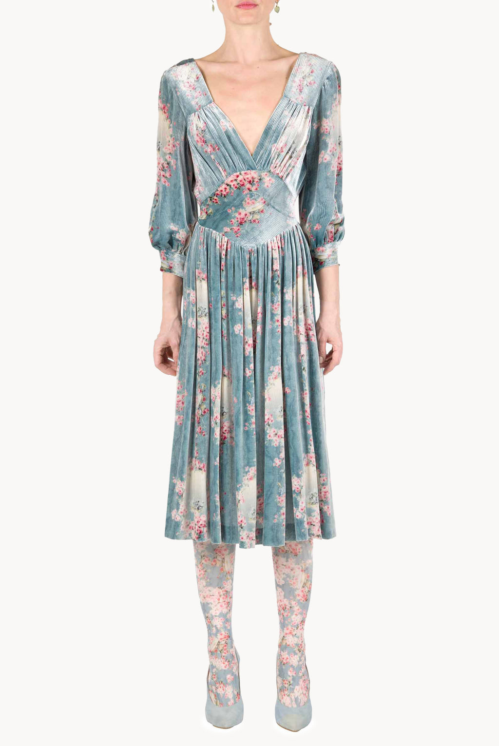 Devorè Three-Quarter Sleeve Dress