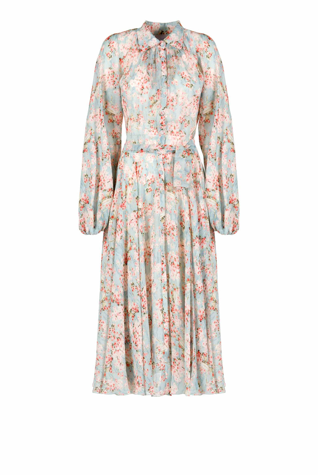Carlamaria Georgette Circle Of Roses Dress