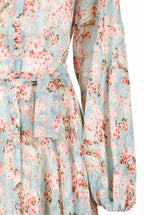 Carlamaria Georgette Circle Of Roses Dress