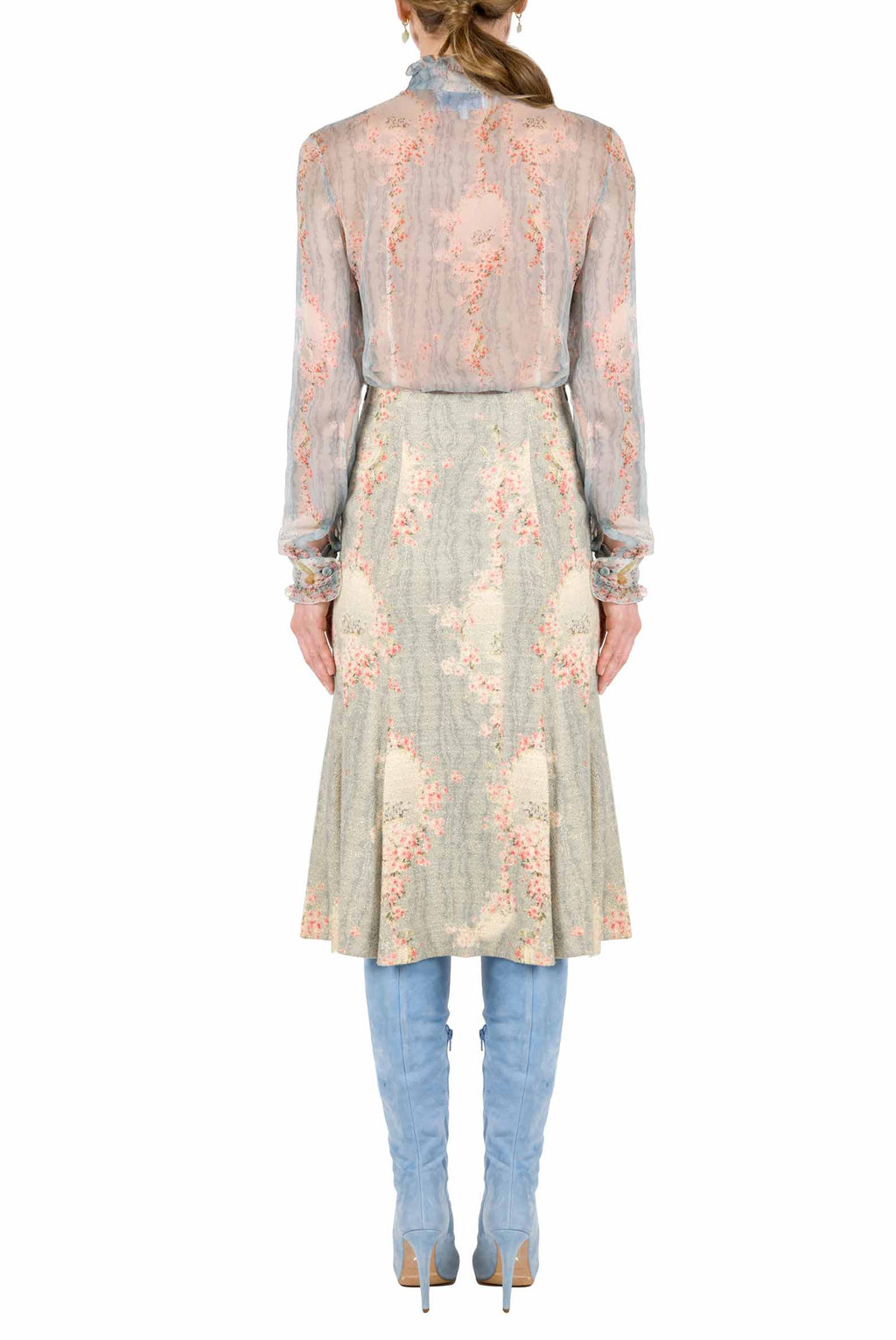 Camicia in chiffon crepon Circle Of Roses