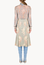 Circle Of Roses Chiffon Crepon Shirt