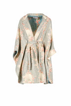 Mantella in lana stampata Circle Of Roses con lurex