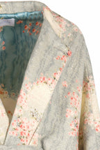Mantella in lana stampata Circle Of Roses con lurex