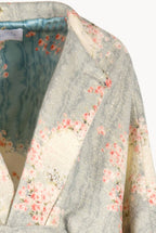 Mantella in lana stampata Circle Of Roses con lurex