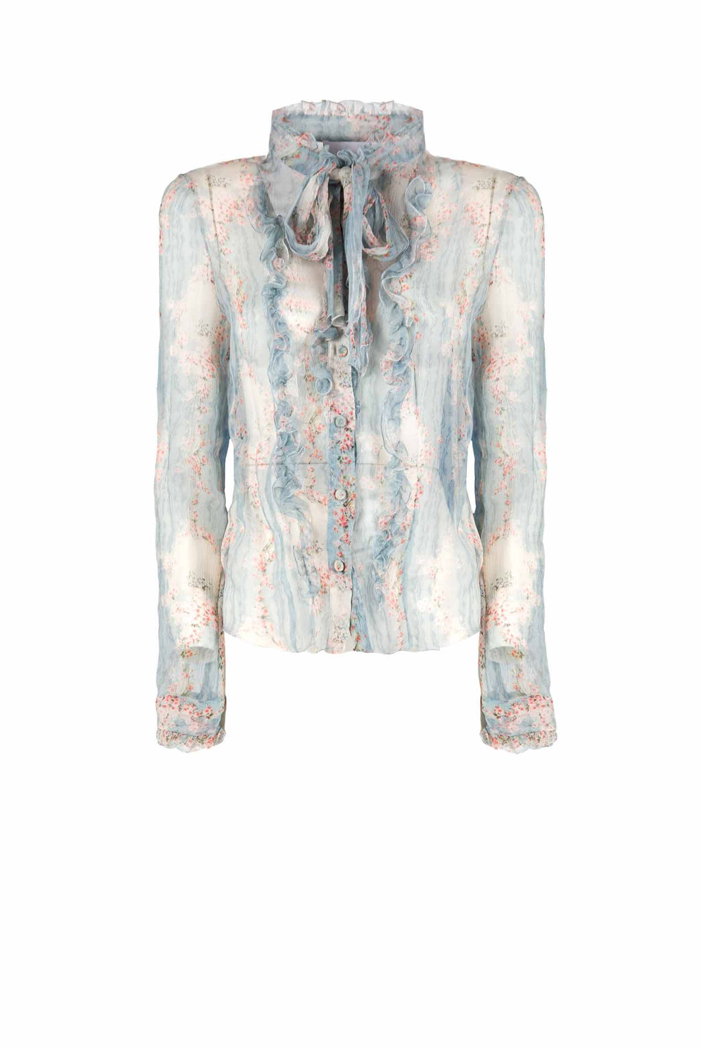 Camicia in chiffon crepon Circle Of Roses