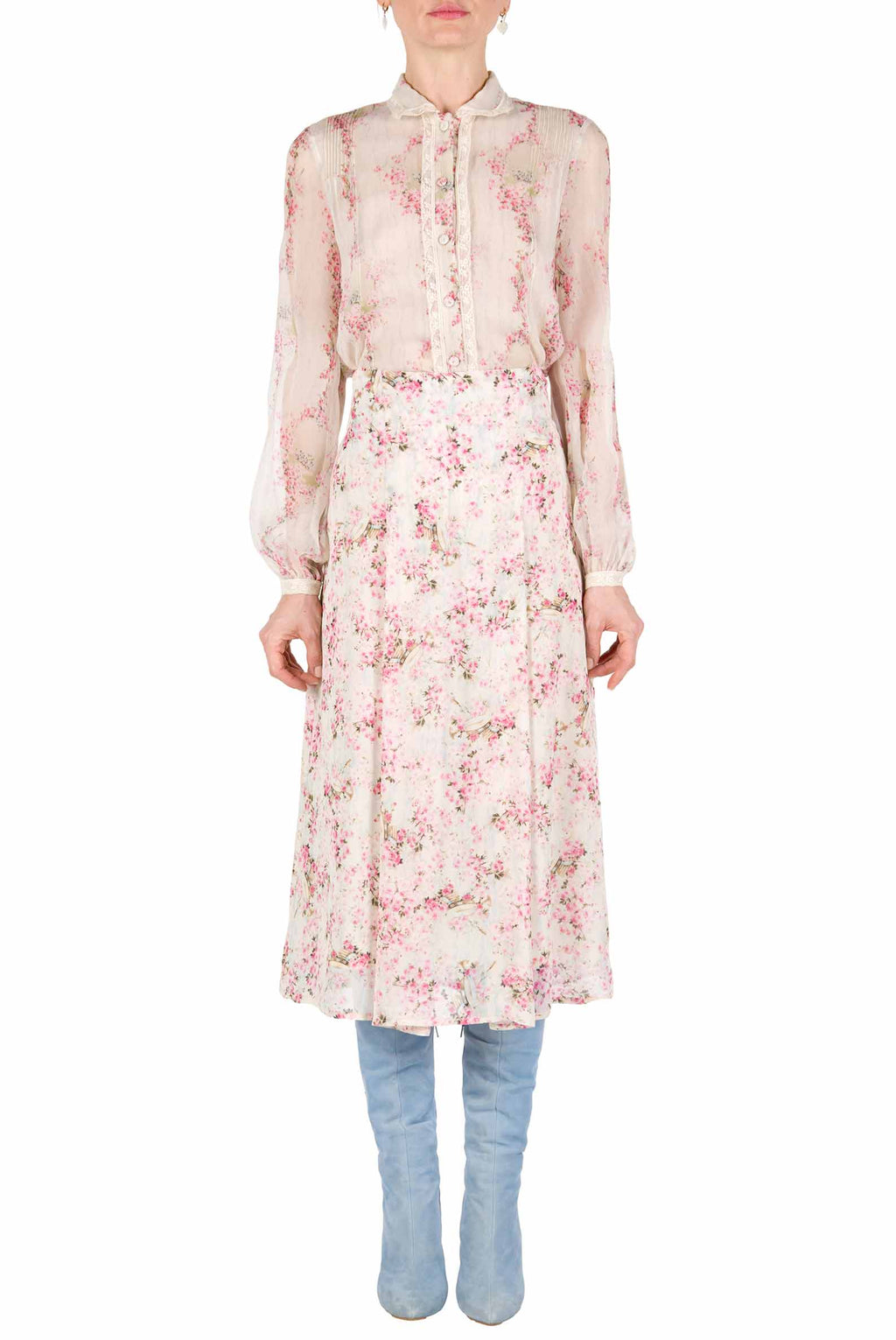 Camicia in chiffon Circle Of Roses