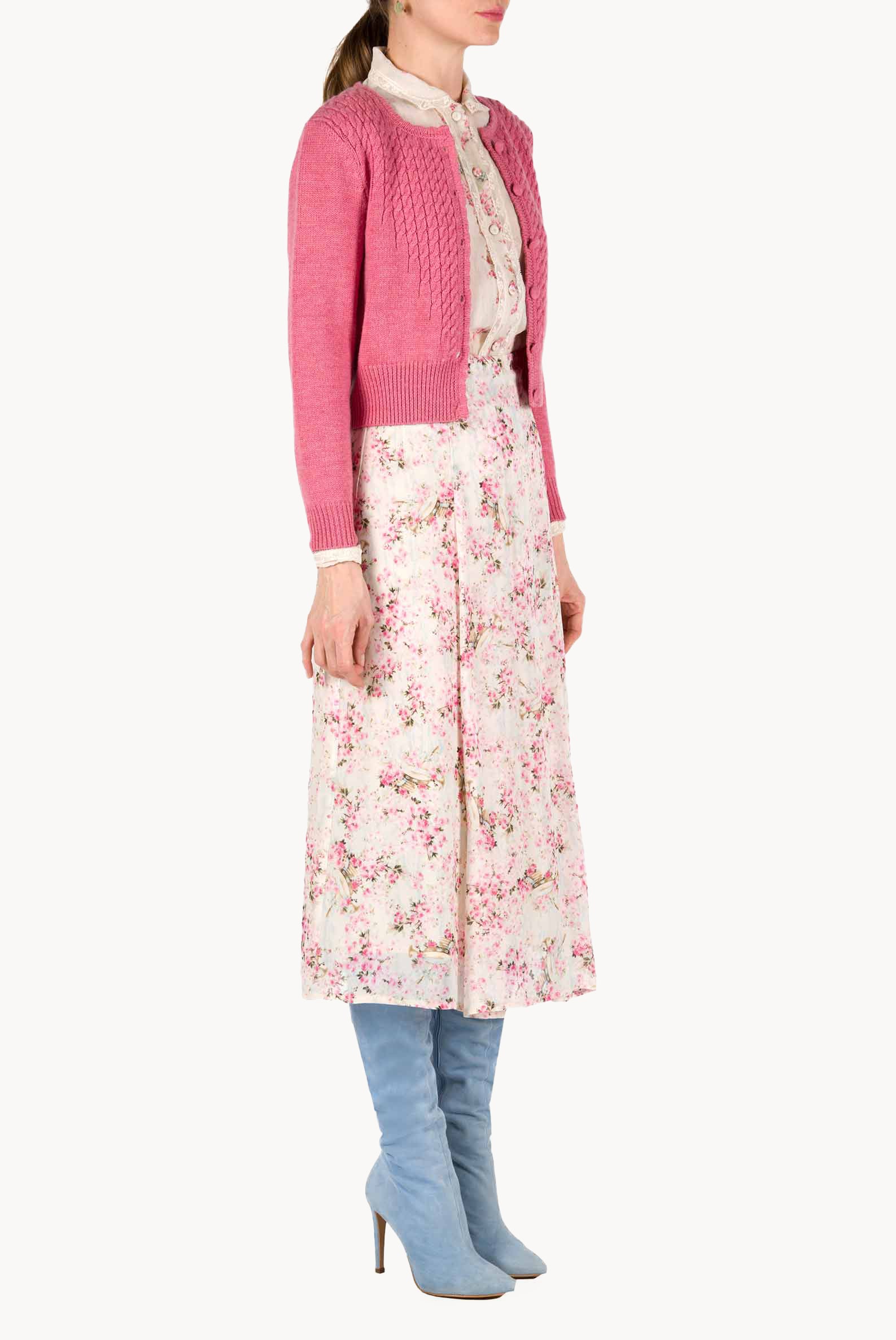 Cable Knit Cardigan With Buttons