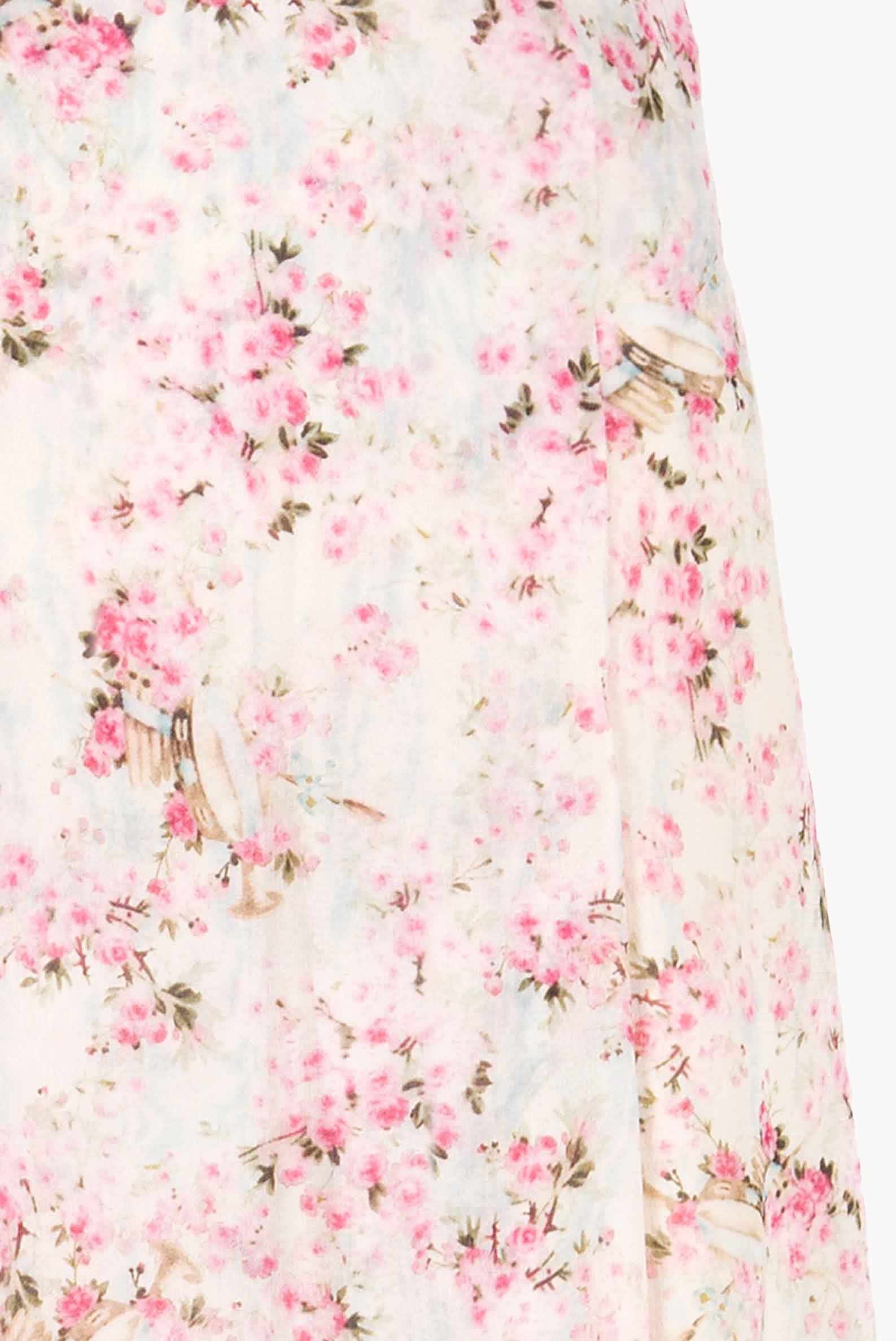 Georgette Rose Buds Printed Skirt