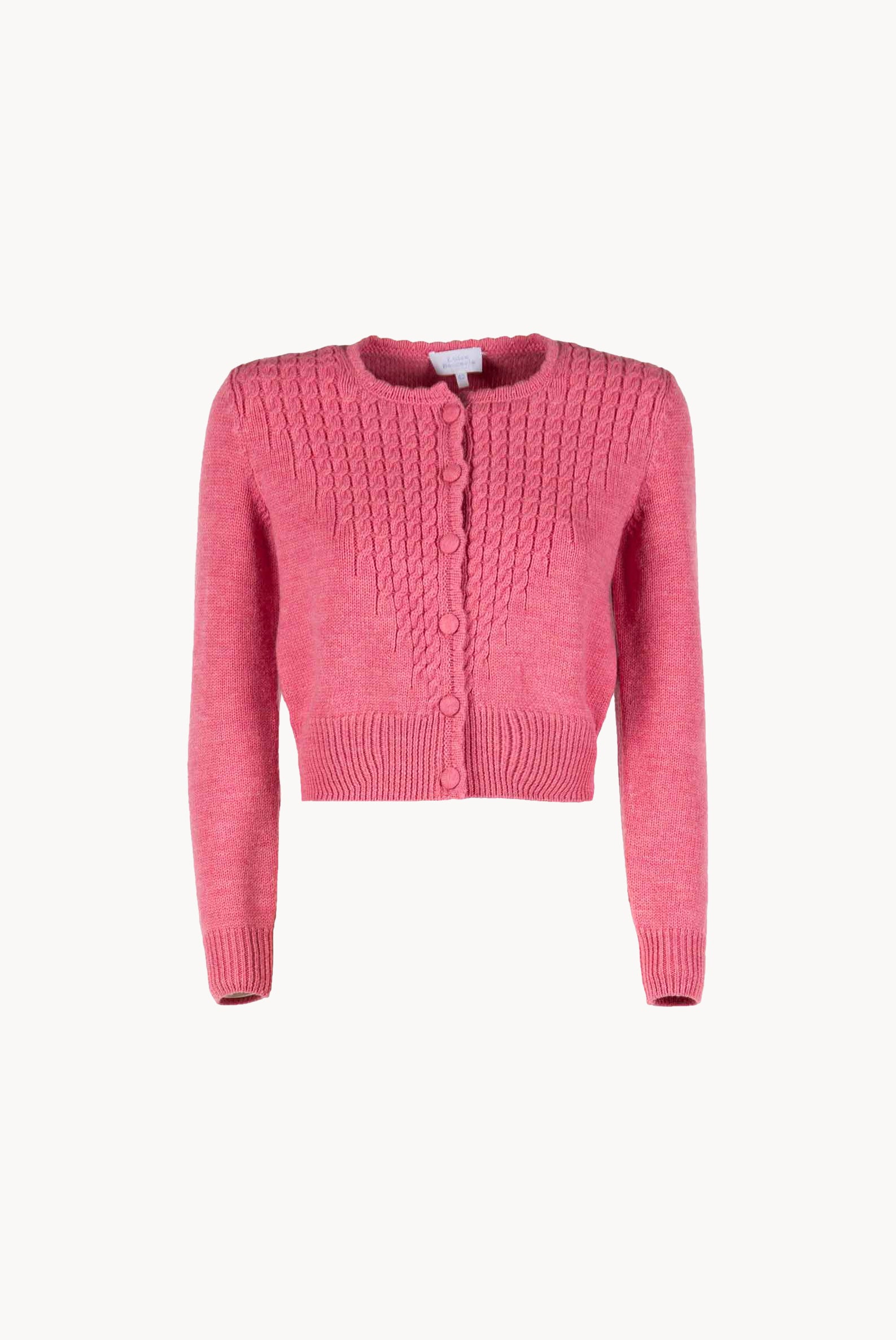 Cardigan a trecce con bottoni