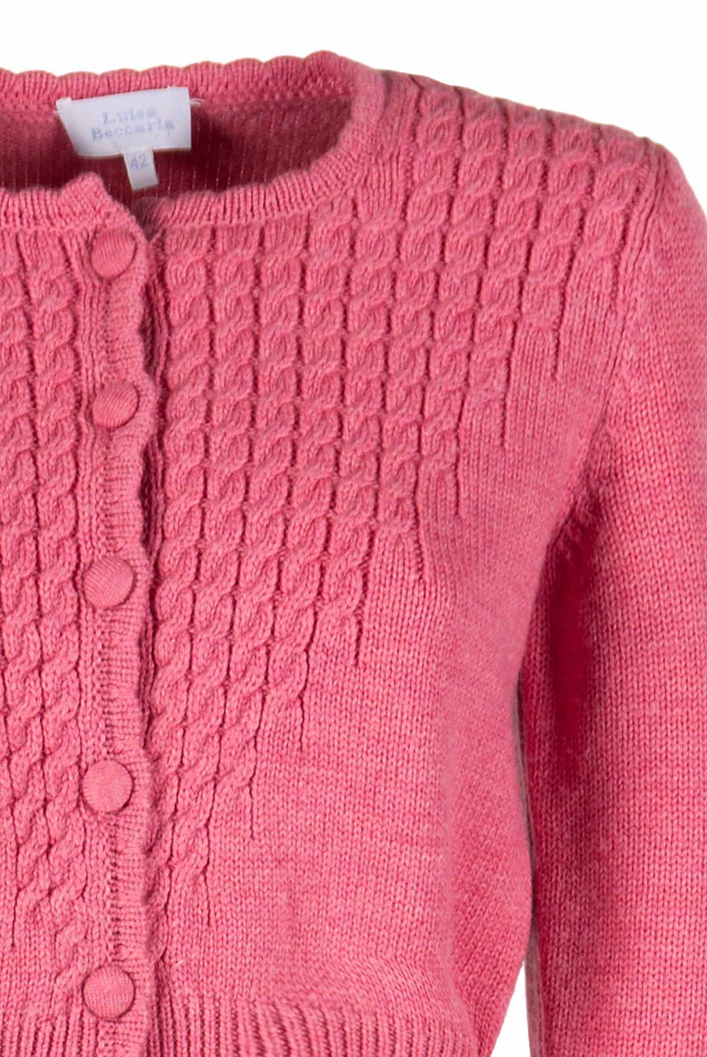 Cardigan a trecce con bottoni