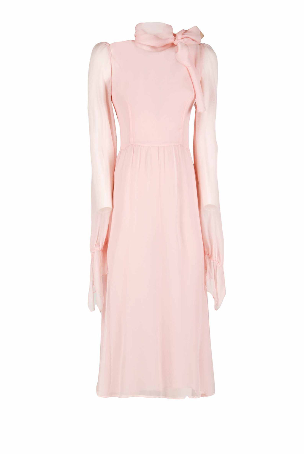 Abito in chiffon crepon rosa