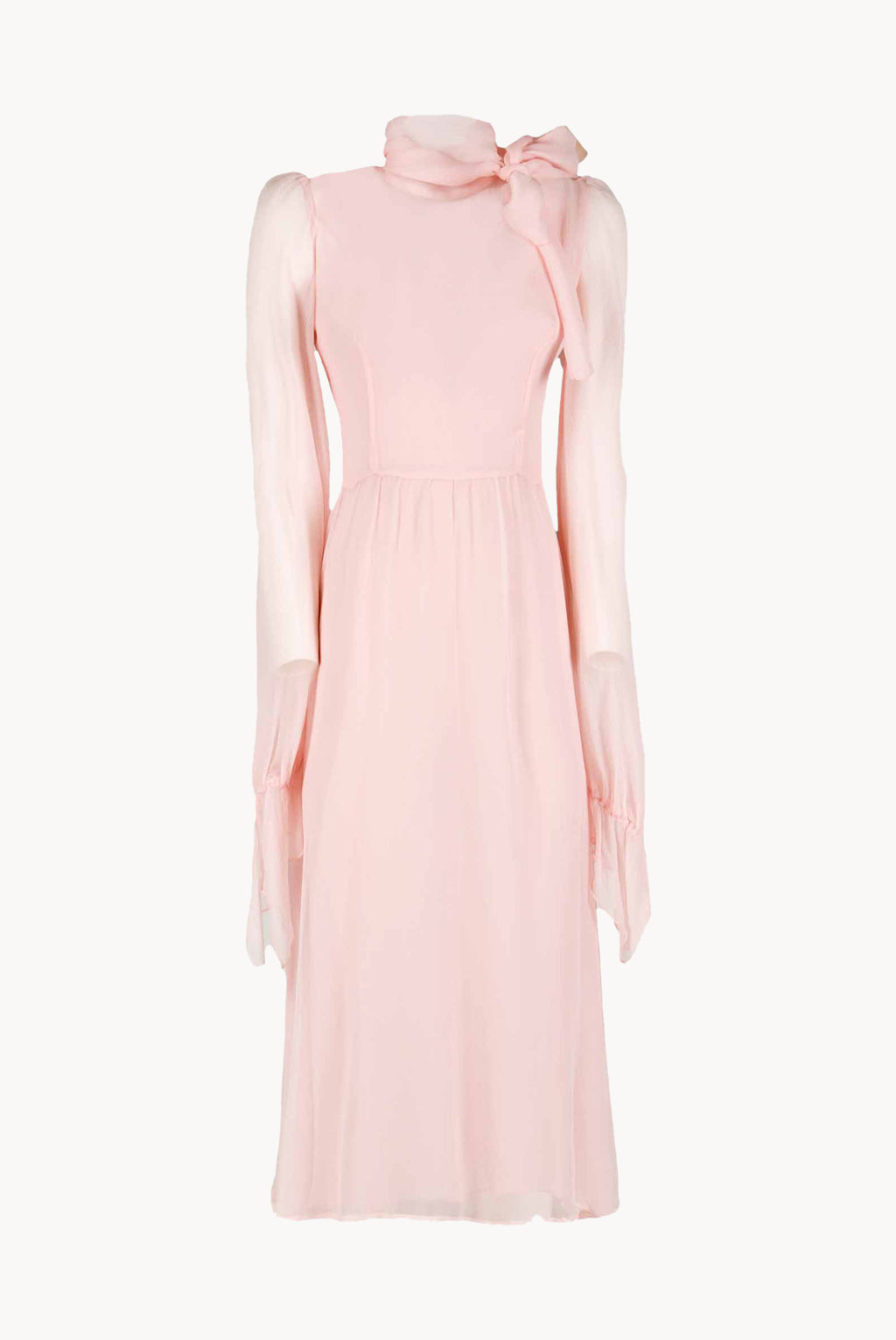 Pink Chiffon Crepon Dress