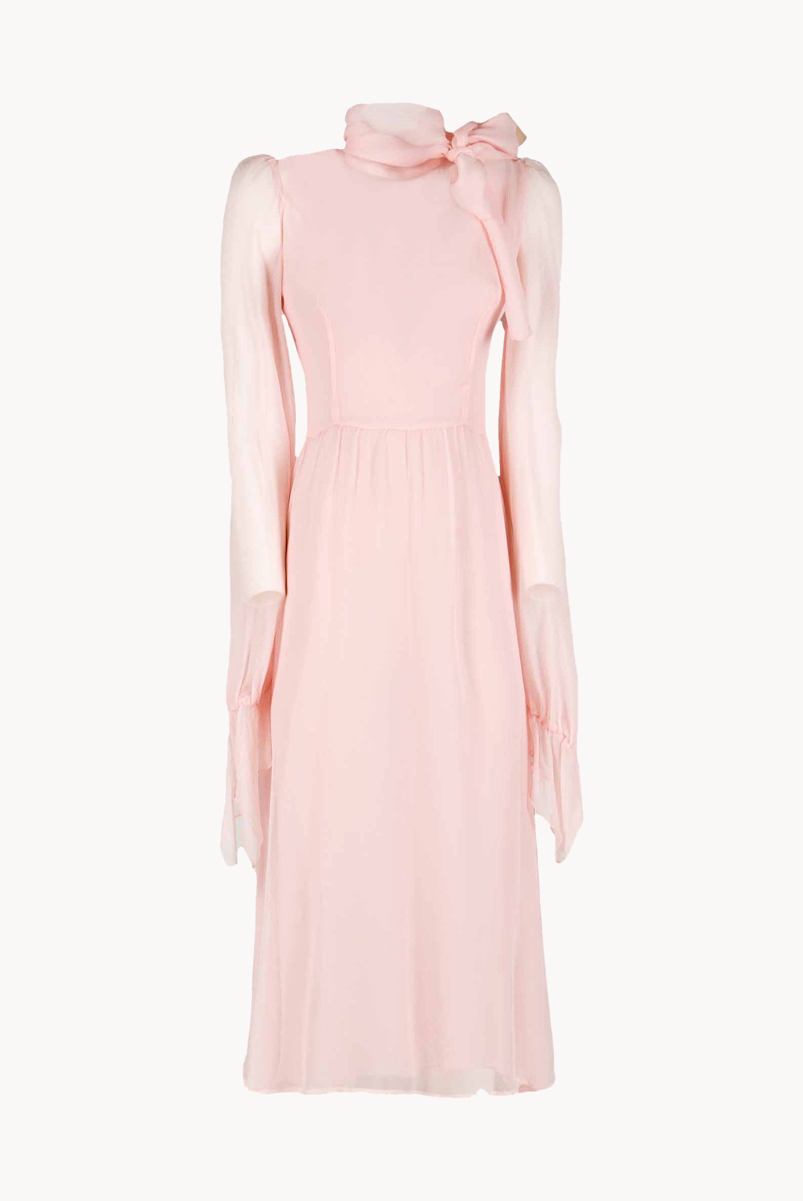 Pink Chiffon Crepon Dress