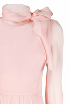 Abito in chiffon crepon rosa
