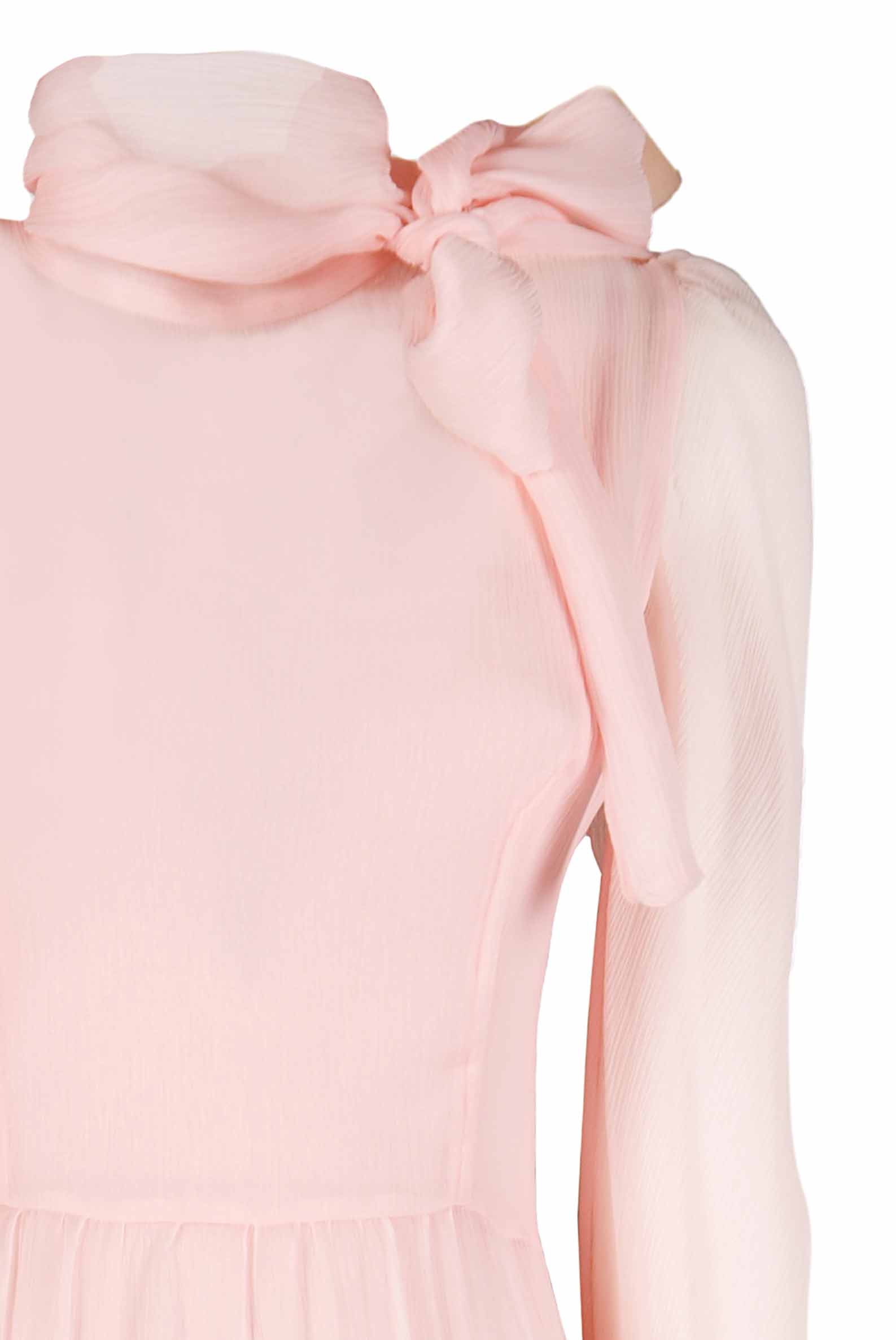 Abito in chiffon crepon rosa