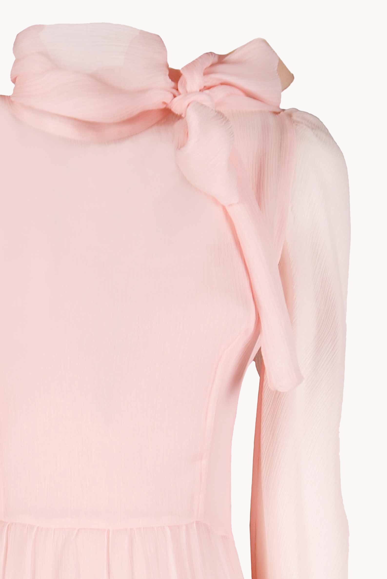 Pink Chiffon Crepon Dress