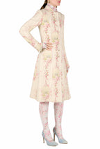 Cappotto in lana Circle Of Roses con lurex