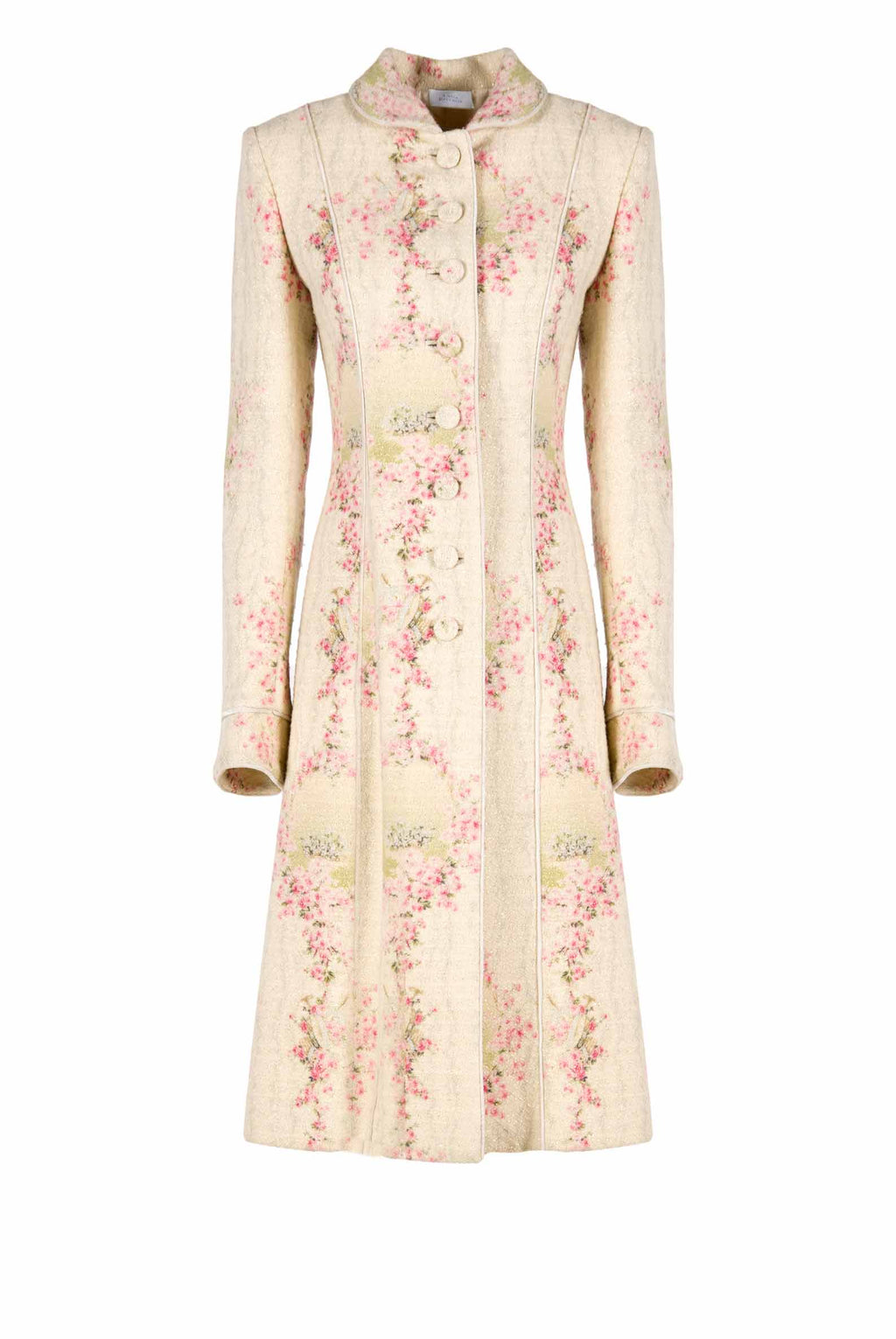 Cappotto in lana Circle Of Roses con lurex