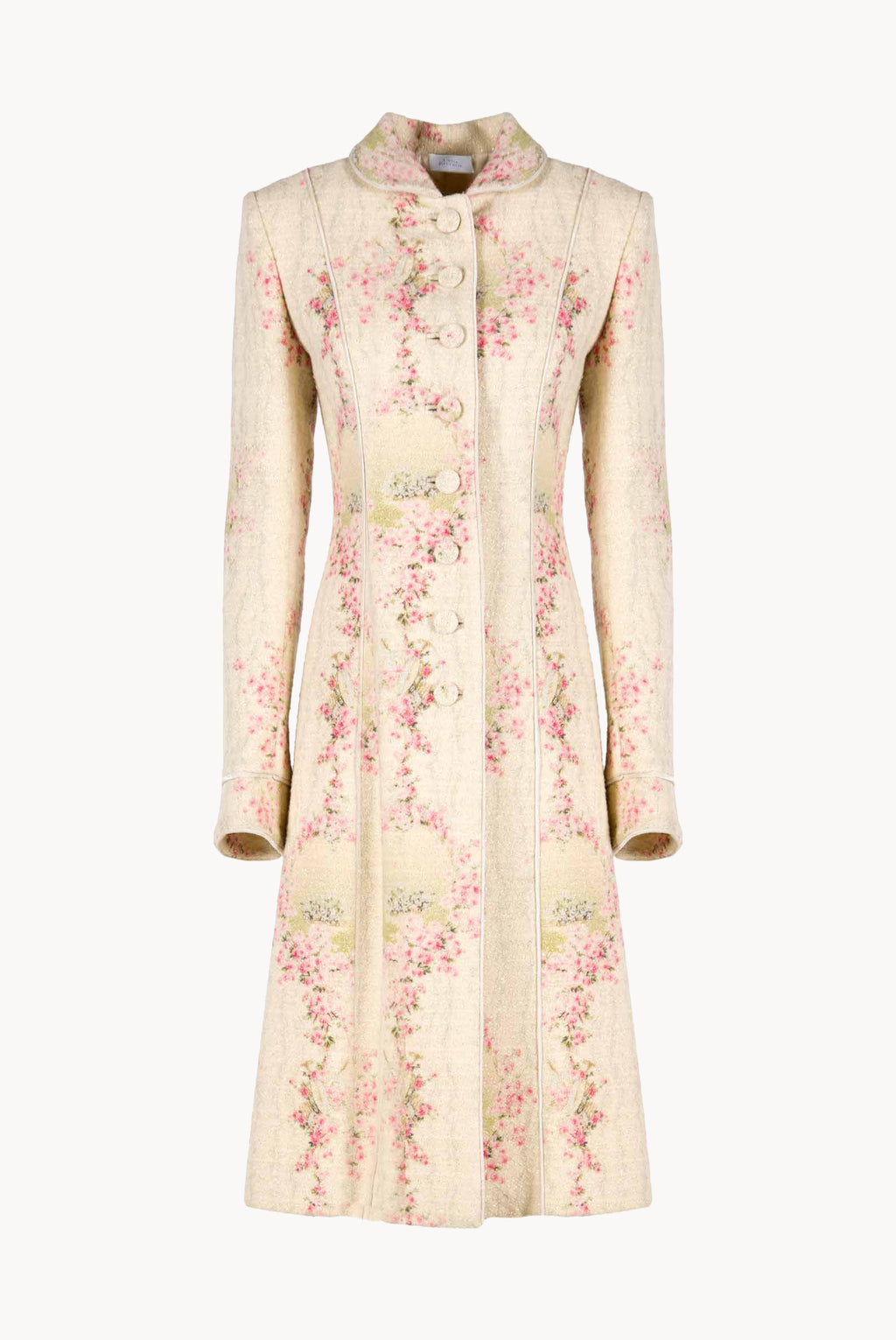 Cappotto in lana Circle Of Roses con lurex