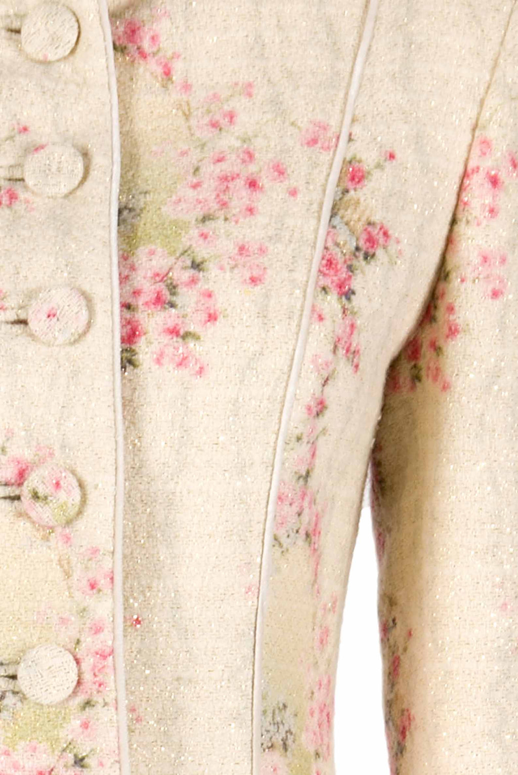 Cappotto in lana Circle Of Roses con lurex