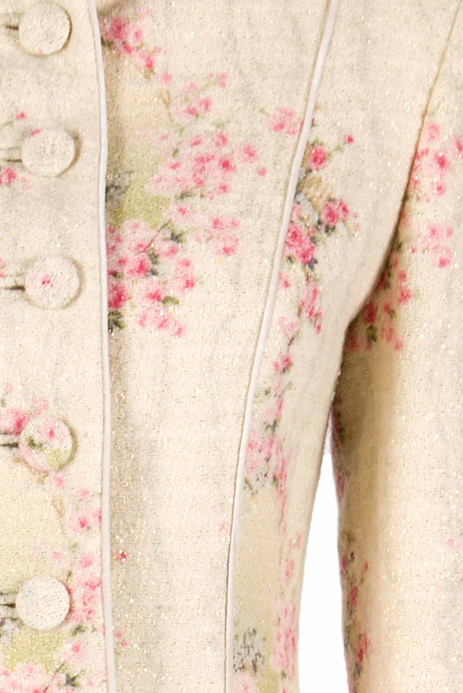 Cappotto in lana Circle Of Roses con lurex