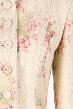 Cappotto in lana Circle Of Roses con lurex