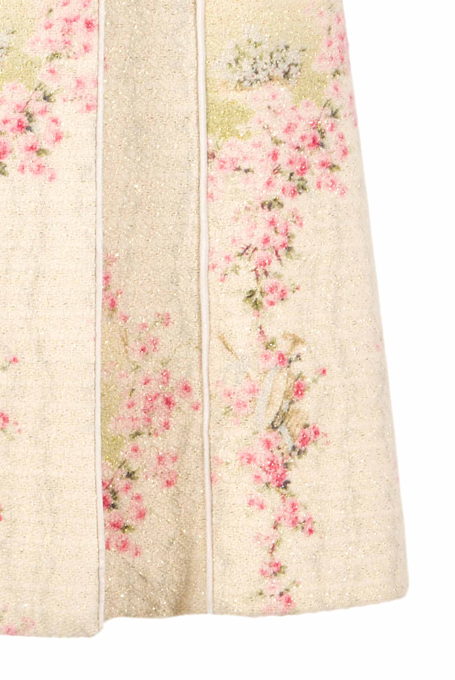 Cappotto in lana Circle Of Roses con lurex