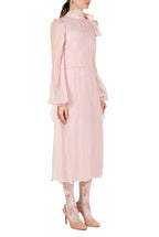 Abito in chiffon crepon rosa