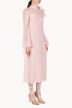Pink Chiffon Crepon Dress