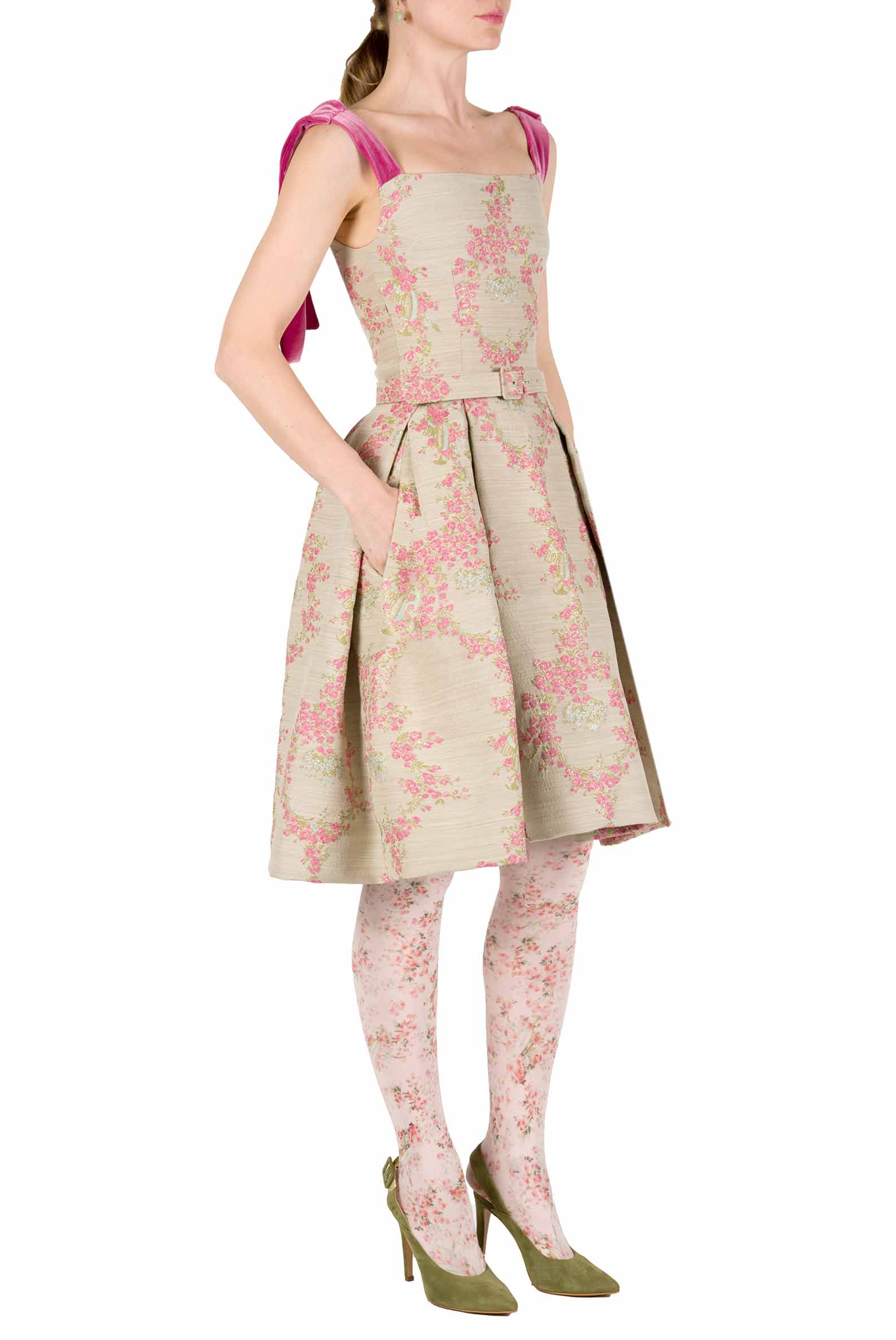 Brocade Mini Dress