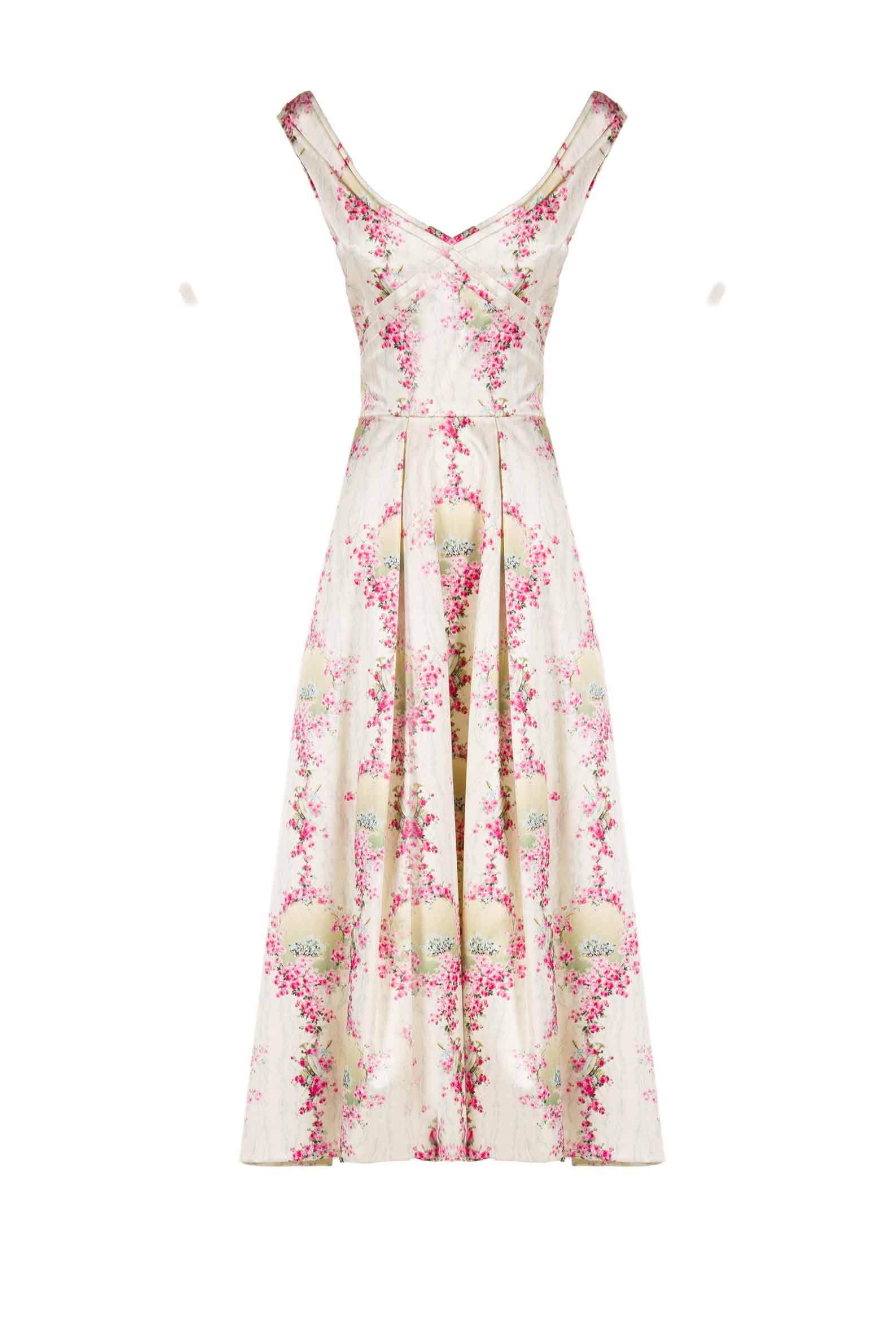 Abito Duchesse con scollo ampio
