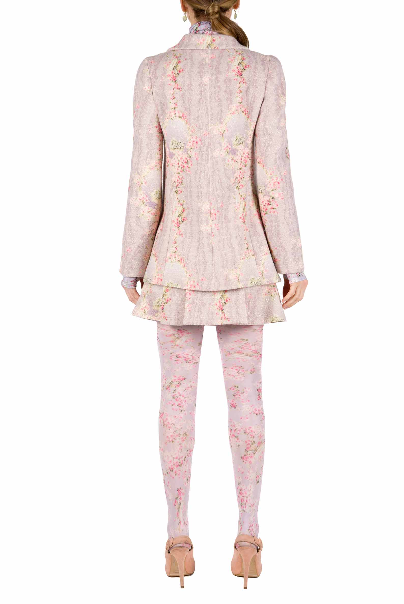 Giacca in lana stampata Circle Of Roses