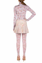 Minigonna in lana stampata Circle Of Roses