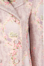 Wool Printed Circle Of Roses Jacket