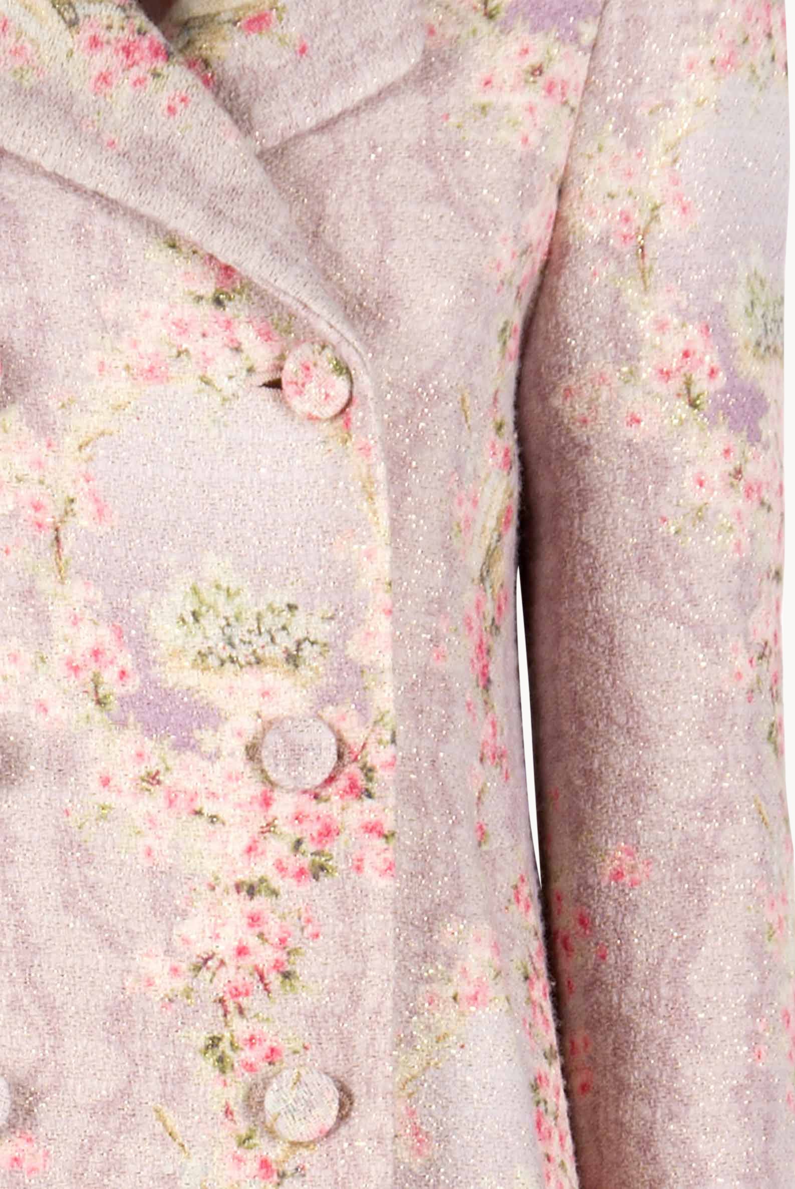 Wool Printed Circle Of Roses Jacket