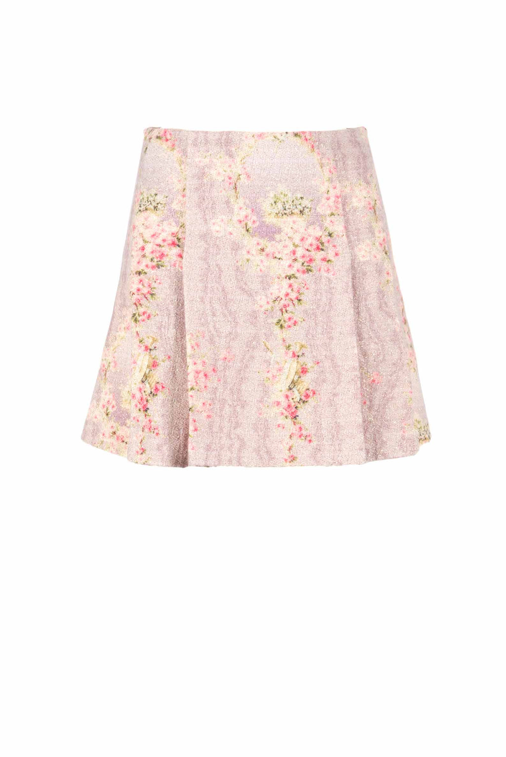 Minigonna in lana stampata Circle Of Roses