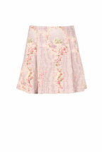 Minigonna in lana stampata Circle Of Roses