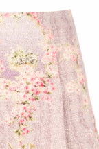 Minigonna in lana stampata Circle Of Roses