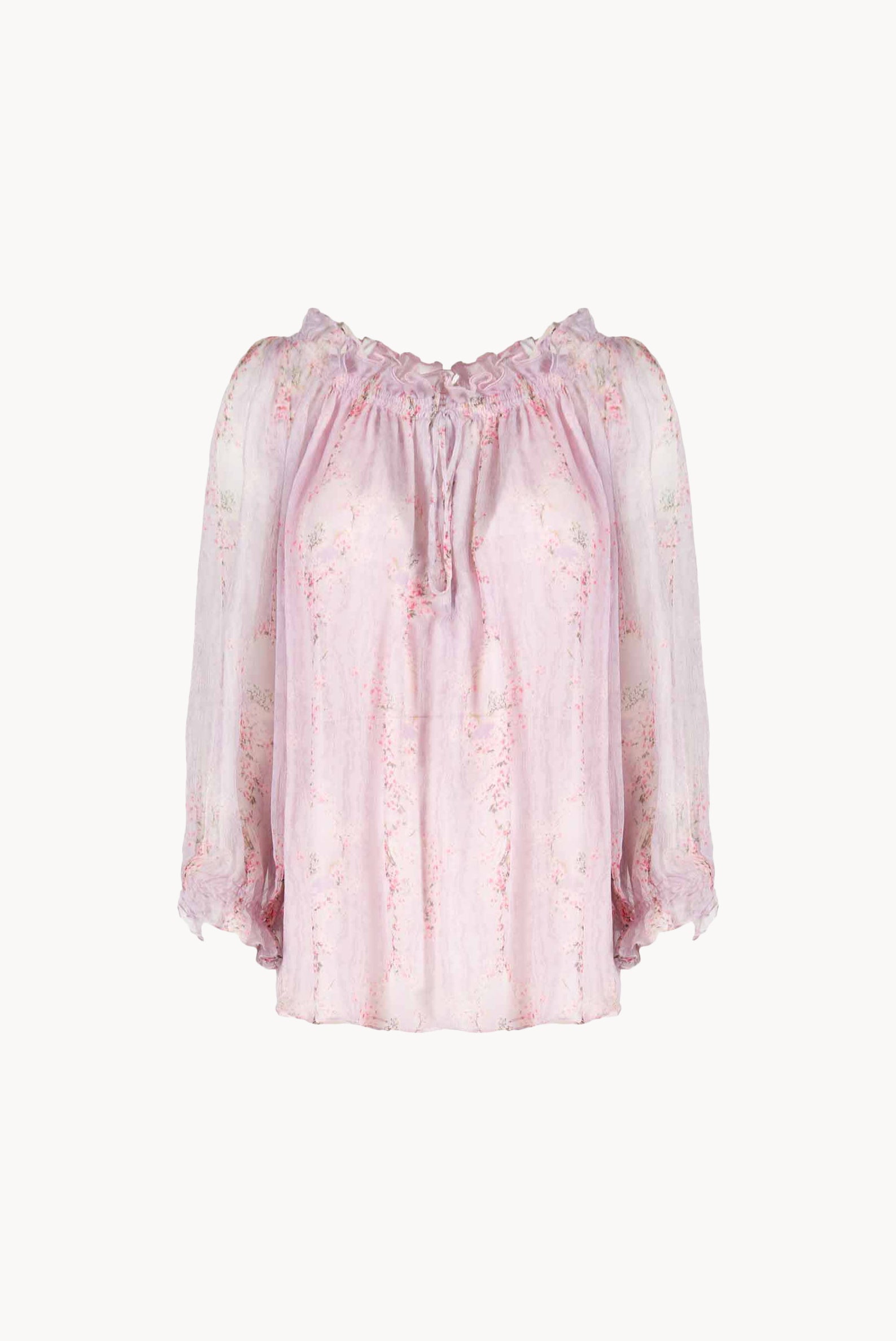 Blusa in chiffon crepon stampata Circle Of Roses