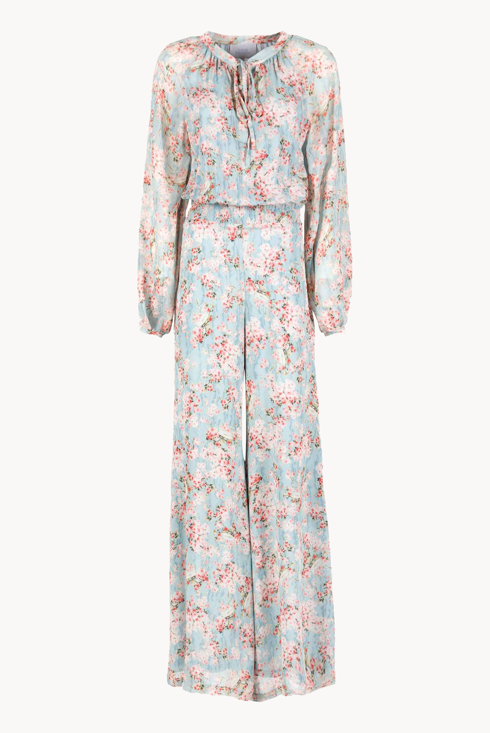 Georgette Rose Buds Printed Jumpsuit