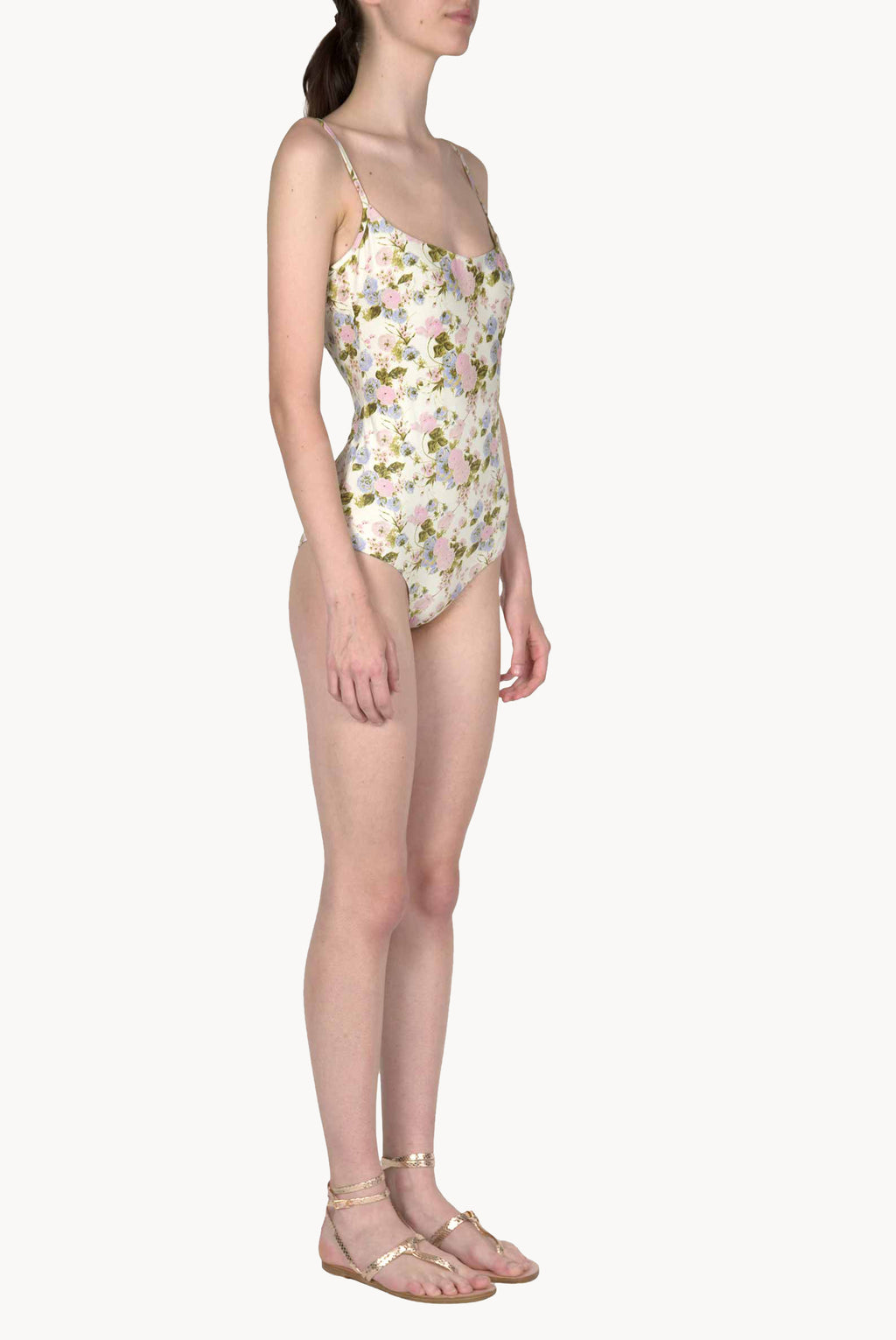 One-piece Swimsuit Blooming Roses Double Face