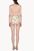 One-piece Swimsuit Blooming Roses Double Face