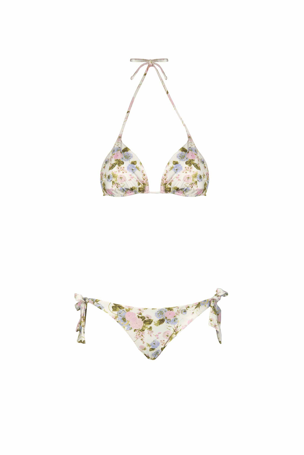 Bikini triangolo e slip Blooming Roses double face