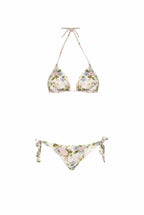 Bikini triangolo e slip Blooming Roses double face