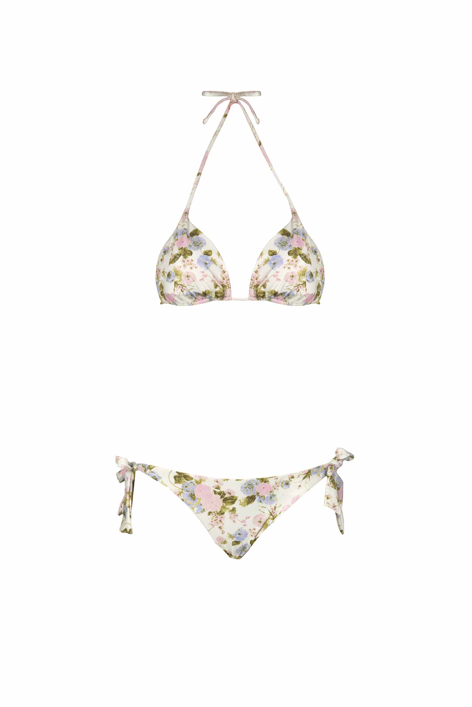 Bikini triangolo e slip Blooming Roses double face