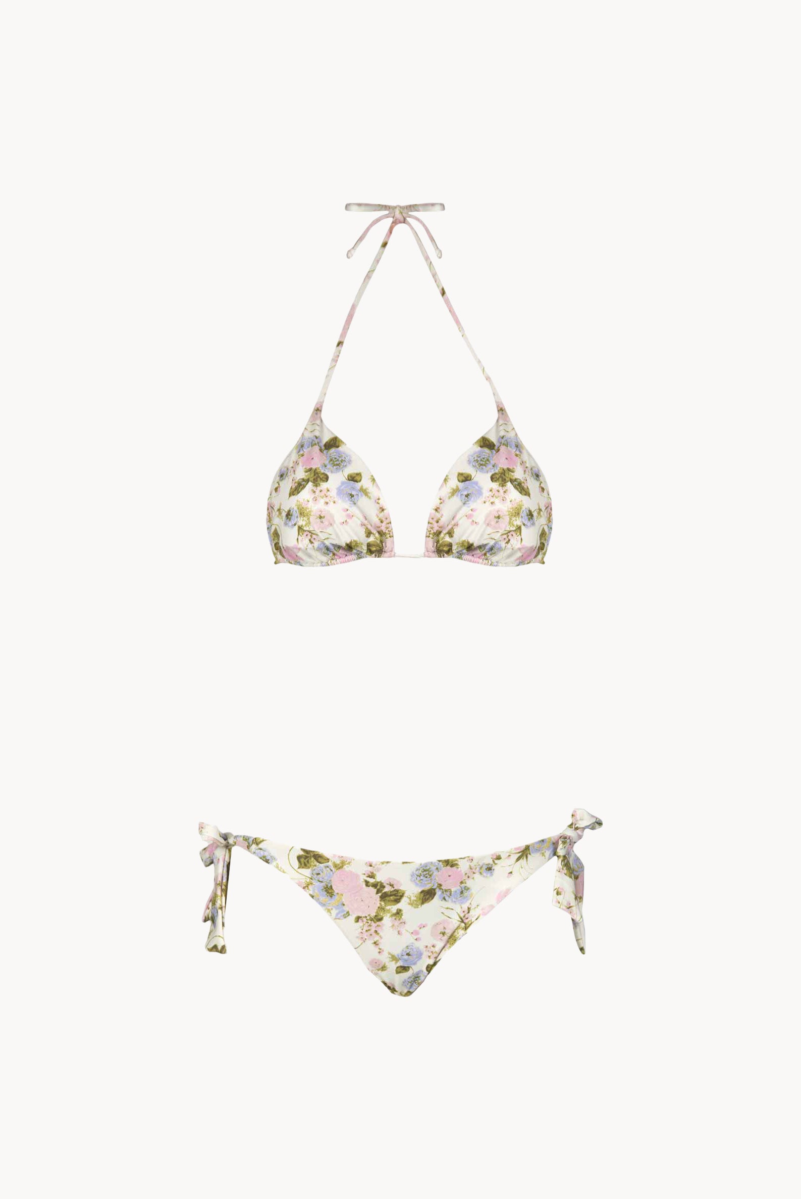 Bikini triangolo e slip Blooming Roses double face