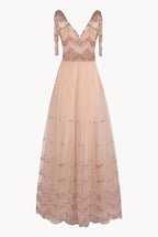 Embroidered Tulle Ballgown