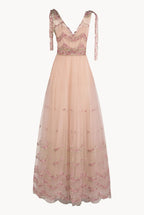 Embroidered Tulle Ballgown