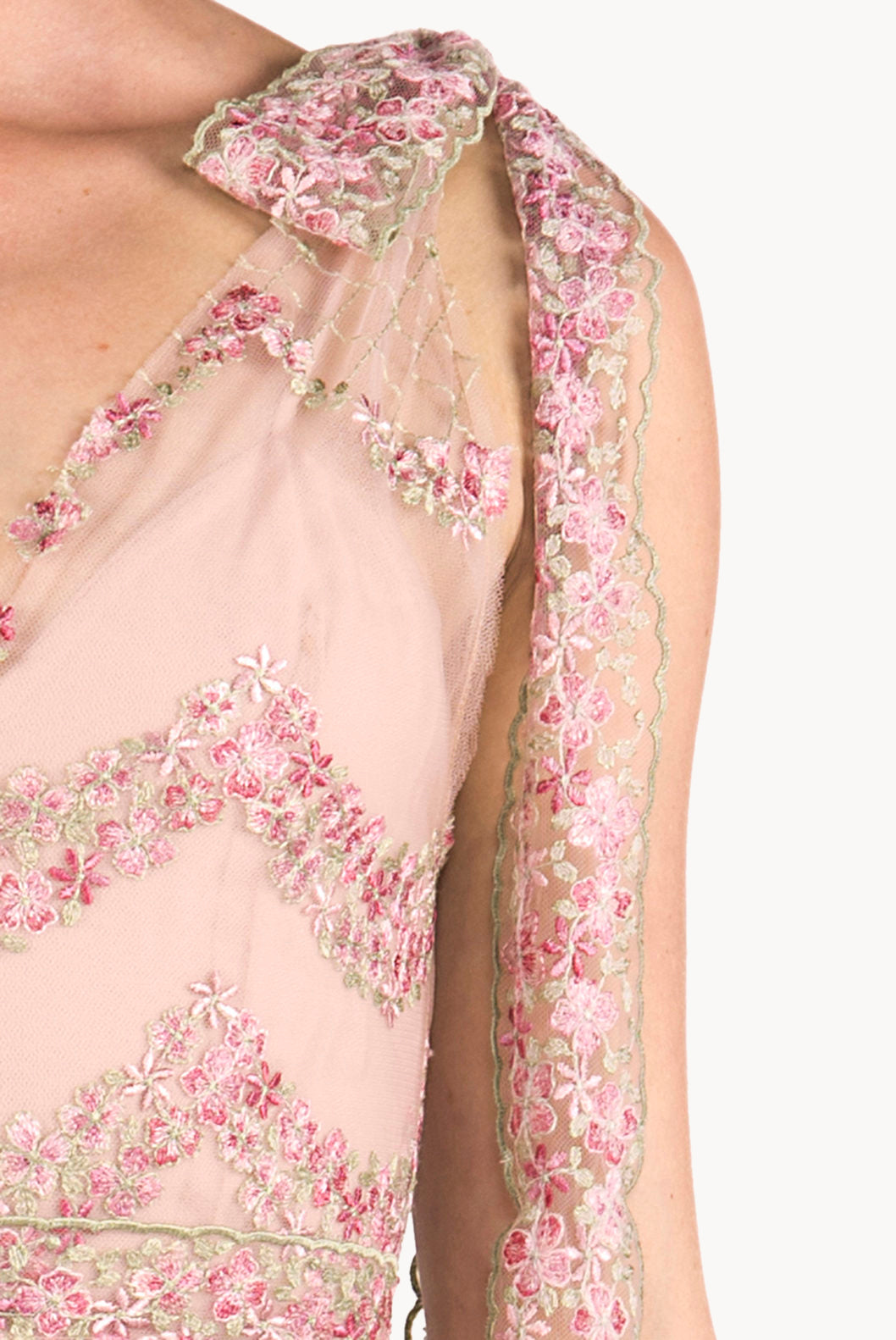 Embroidered Tulle Ballgown